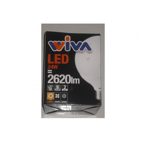 lampada globo led 24w wiva E 27 luce calda 3000k 9780864