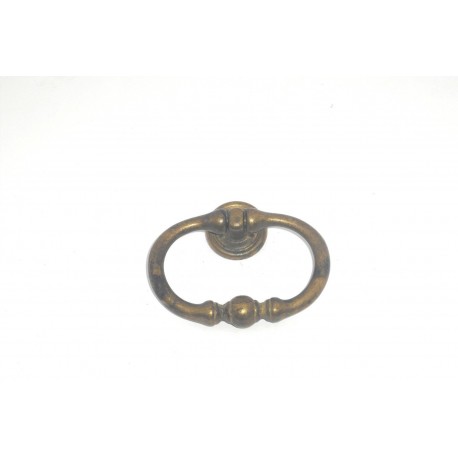 maniglia per mobile ottone bronzato patinato ovale varie misure OM088