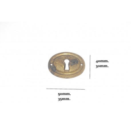 Bocchetta per chiave ottone bronzo patinato varie misure OB529 OB511/61