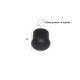 Tappo puntale gommino plastica a goccia esterno nero diametro 40mm. 4927019