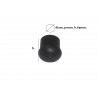 Tappo puntale gommino plastica a goccia esterno nero diametro 40mm. 4927019
