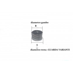 Tappo puntale gommino plastica alettato interno nero diversi diametri 