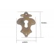 bocchetta per chiave ottone bronzo patinato 60X40mm. OB570/101