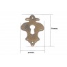 bocchetta per chiave ottone bronzo patinato 60X40mm. OB570/101