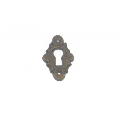 bocchetta per chiave ottone bronzo patinato 40X25 OB591B/111