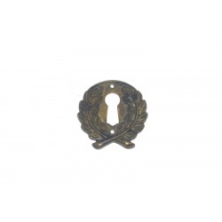 bocchetta per chiave ottone bronzo patinato diam.40mm. OB683.P