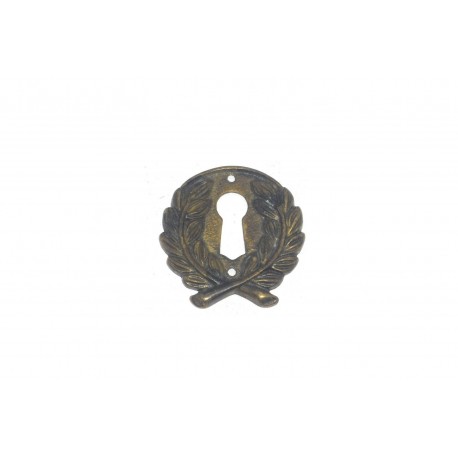 bocchetta per chiave ottone bronzo patinato diam.40mm. OB683.P