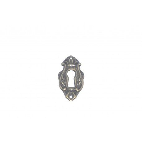 bocchetta per chiave ottone bronzo lucido 25X45mm. 02229