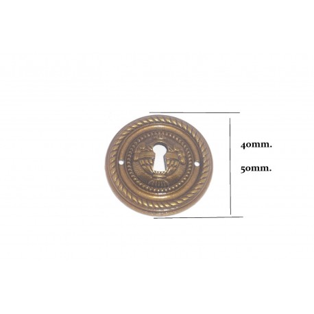 bocchetta per chiave ottone bronzo lucido vari diam. 40-50mm. 641