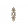 bocchetta per chiave ottone bronzo patinato 40X115mm. MG8008