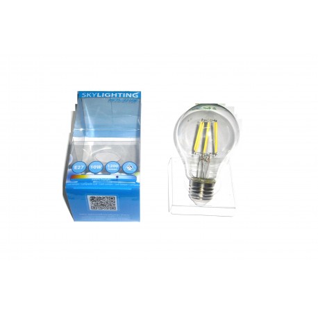 LAMPADINA E27 10W GOCCIA LUCE BIANCA FREDDA 6400K HPFL-2710F