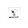 targa in plastica adesiva "AREA VIDEOSORVEGLIATA" 100X100MM. 634E