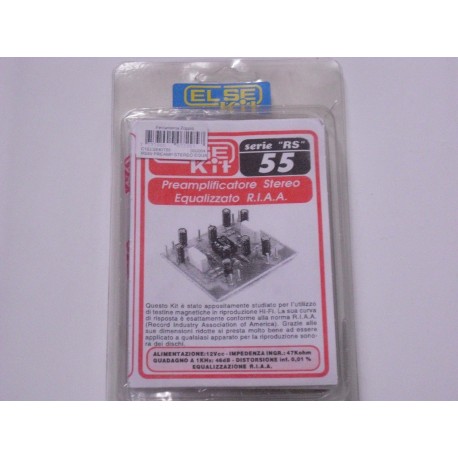kit didattico elettronico PREAMPLIFIC. STEREO EQUALIZZATO R.I.A.A. Else Kit RS55