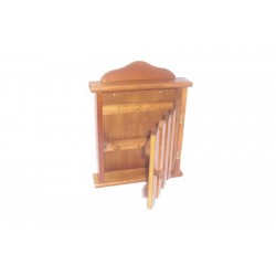 Cassetta portachiavi 6 posti in legno porta chiavi da parete muro box 322591