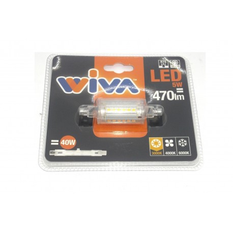 Lampadina LED 5Watt attacco R7S Luce Calda 3000k e naturale 4000k 78mm. 