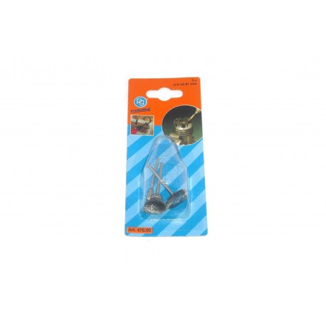 SPAZZOLINE IN ACCIAIO PZ.3 DIAM.5-12-21MM. POGGI 2036019