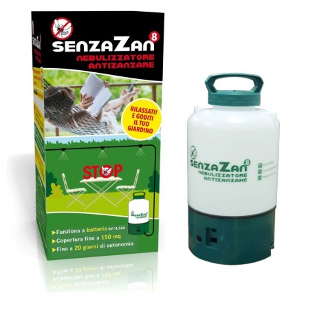 ANTIZANZARE NEBULIZZATORE ELETTRICO A BATTERIA SENZAZAN PER GIARDINI 9140009