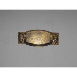 maniglia per mobile ottone bronzato 100x43 interasse 64mm.OM171.A.P
