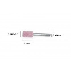 mola abrasiva rotativa diam.testa 3mm. - altezza testa 6mm. 7845A1220