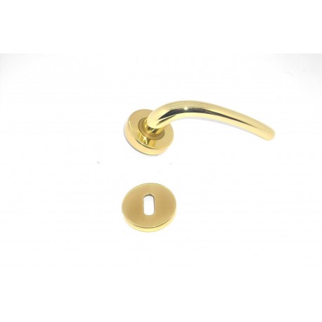 MANIGLIA PER PORTE COTTALI VEGA CON ROSETTA ORO LUCIDO IN ZAMA 146906
