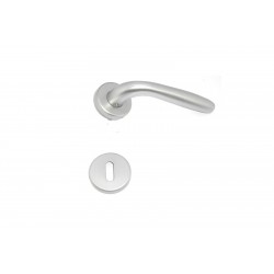 MANIGLIA PER PORTE HOPPE MOD.MARIBOR CON ROSETTA CROMO SATINATO ALL.0125704 