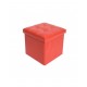 POUF CONTENITORE PUFFO STORAGE ROSSO 38X38X38h 
