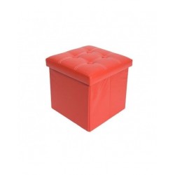 POUF CONTENITORE PUFFO STORAGE ROSSO 38X38X38h 