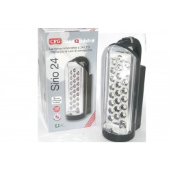 LAMPADA EMERGENZA PORTATILE RICARICABILE A  LED  SIRIO 24 CFG EL005