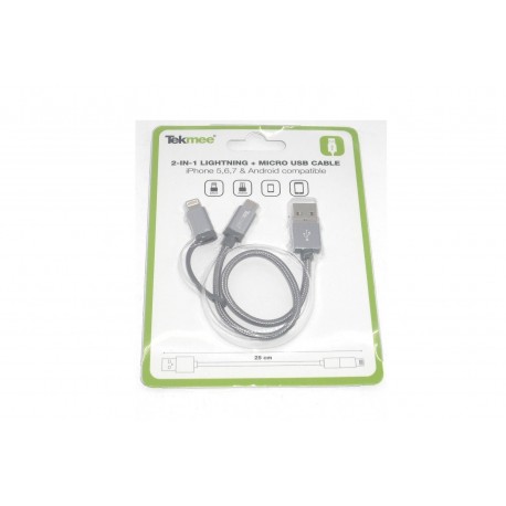 Cavo Micro USB e iPhone | iPhone 5/6/7 - Android 40424