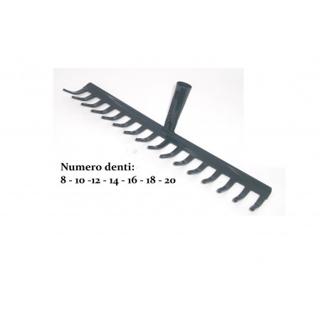 RASTRELLO 8-10-12-14-16-18-20 DENTI METALLO GIARDINO PRATO FOGLIE SENZA MANICO 