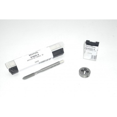 set Filiera e maschio SINISTRA M6X1MM. 