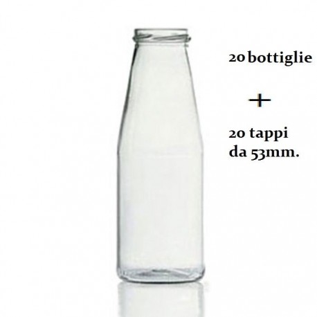 OFFERTA - PZ.20 BOTTIGLIA in VETRO 720ml-gr per PASSATA con CAPSULA 53mm 7553057