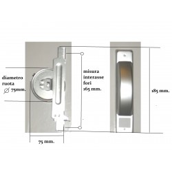 avvolgitore per tapparella semincasso 165mm. 9mt. 90014061