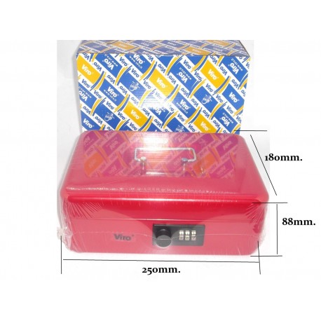 CASSETTA PORTAVALORI VIRO SICUREZZA A COMBINAZIONE VARIABILE 250X180X88 30.4262