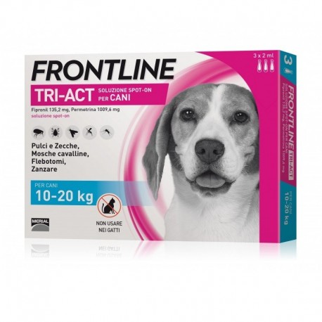 FRONTLINE TRI-ACT 3 PIPETTE ANTIPARASSITARI CANE 10-20KG