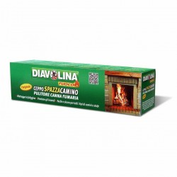 DIAVOLINA CEPPO SPAZZACAMINO PULISCI CAMINO CANNA FUMARIA TUBO STUFA 1.2 KG