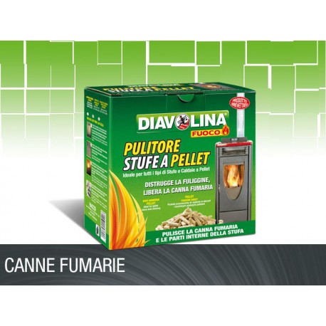 DIAVOLINA PELLET PULITORE SPAZZACAMINO STUFE E CALDAIE A PELLET 1,5 KG