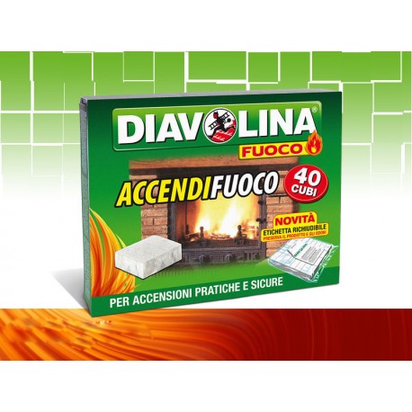 DIAVOLINA ACCENDIFUOCO 1 CONFEZIONE DA 40 CUBETTI