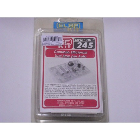 kit didattico elettronico CONTROLLO EFFICIENZA LUCI STOP AUTO Else Kit RS245
