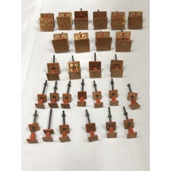 POMI OTTONE ARANCIONE SET 27 PEZZI GRANDI-MEDI-PICCOLI