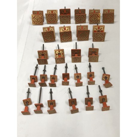 POMI OTTONE ARANCIONE SET 27 PEZZI GRANDI-MEDI-PICCOLI