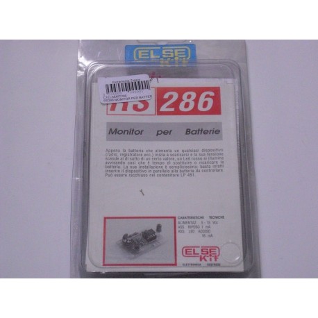 kit didattico elettronico MONITOR PER BATTERIE Else Kit RS286