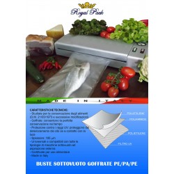 BUSTE SOTTOVUOTO 25PZ GOFFRATE ROYAL PACK 15X40