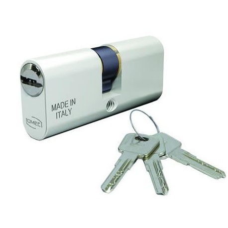 CILINDRO A INFILARE OVALE IN ALLUMINIO CON CHIAVE PIATTA 2140 VARIE MISURE