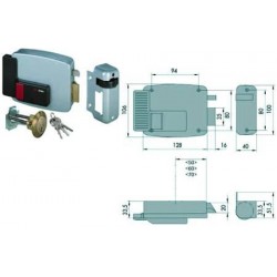 ELETTROSERRATURA CISA 11610 PER PORTE IN LEGNO CON PULSANTE INTERNO