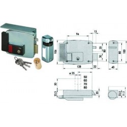 ELETTROSERRATURA CISA 11731 PER CANCELLI CON TETTO E PULSANTE INTERNO