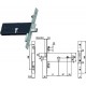 SERRATURA OMEC TRIPLICE INFILARE PER FASCE CATENACCIO E SCROCCO MM.64 H