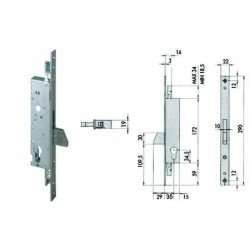 SERRATURA CISA TRIPLICE DA INFILARE PER MONTANTI E PERSIANE S/SCROCCO 46220