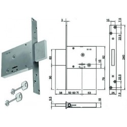 SERRATURA YALE DA INFILARE DOPPIA MAPPA SOLO CATENACCIO Y8TD100