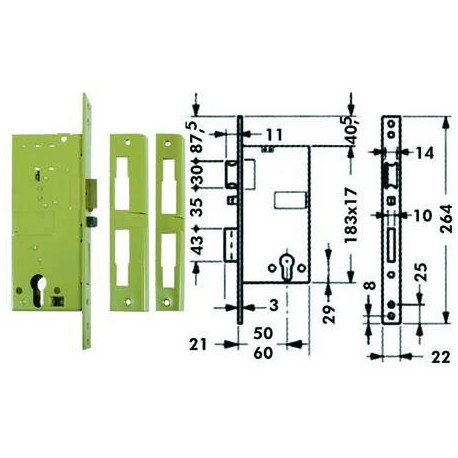ELETTROSERRATURA DA INFILARE A CILINDRO Y5810